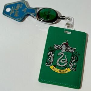 NWT Harry Potter Slytherin ID Badge Holder Retractable Keychain Wizarding World
